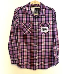 Cascade Armory, Limited Edition Women's Flannel,‎ Pink and Purple, Size Medium